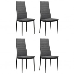 Sonata Трапезни столове, 4 бр, текстил, светлосиви - Трапезни столове