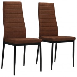 Sonata Трапезни столове, 2 бр, текстил, кафяви - Трапезни столове