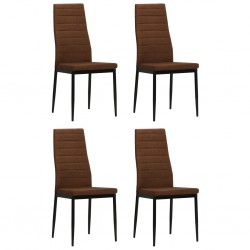 Sonata Трапезни столове, 4 бр, текстил, кафяви - Трапезни столове