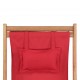 Sonata Сгъваем плажен стол, текстил и дървена рамка, червен -