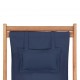 Sonata Сгъваем плажен стол, текстил и дървена рамка, син -