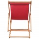Sonata Сгъваем плажен стол, текстил и дървена рамка, червен -