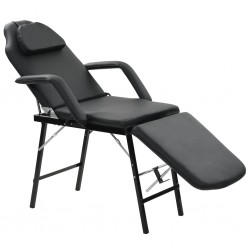 Sonata Преносим козметичен стол, изкуствена кожа, 185x78x76 см, черен - Оборудване за Масажно и Козметично студио