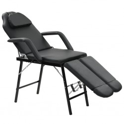 Sonata Преносим козметичен стол, изкуствена кожа, 185x78x76 см, черен - Офис