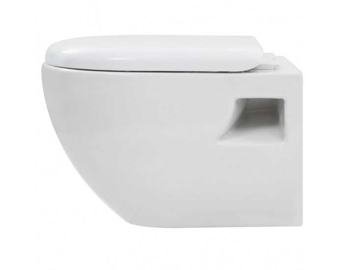 Sonata Окачена тоалетна чиния,  керамична, бяла -