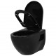 Sonata Окачена тоалетна чиния, керамична, черна -