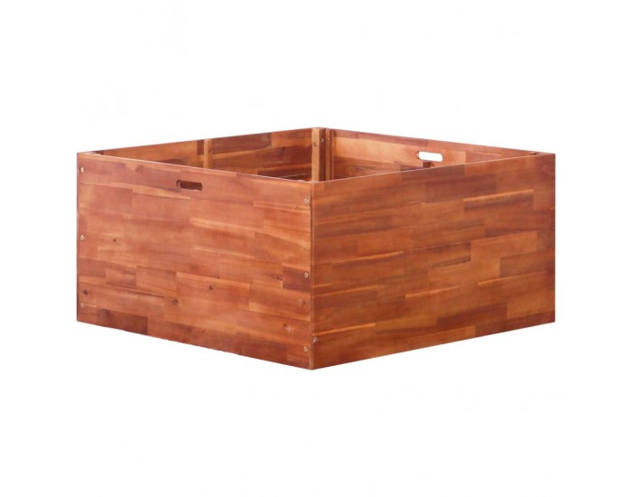 Sonata Градински сандък за цветя, акациево дърво, 100x100x50 см -