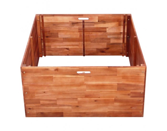 Sonata Градински сандък за цветя, акациево дърво, 100x100x50 см -