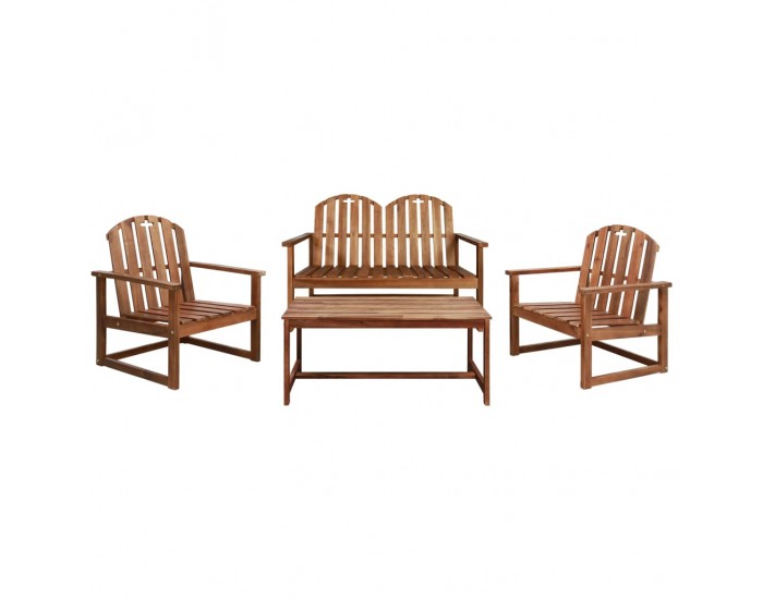 Sonata Градински комплект за отдих, 4 части, акация масив -