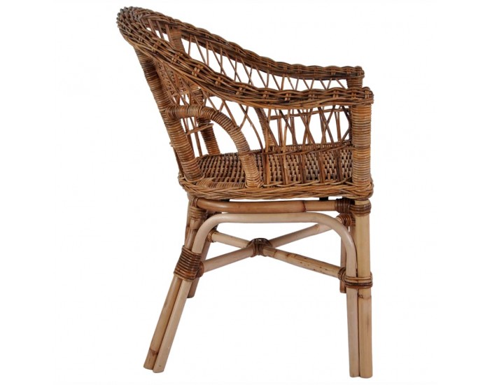 Sonata Градински стол, естествен ратан, кафяв -