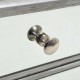Sonata Огледално нощно шкафче, МДФ и стъкло, 34,5x30x50 см -