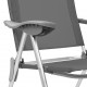 Sonata Сгъваеми къмпинг столове, 4 бр, сиви, алуминий -