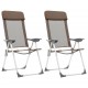 Sonata Сгъваеми къмпинг столове, 2 бр, кафяви, алуминий -