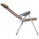 Sonata Сгъваеми къмпинг столове, 4 бр, кафяви, алуминий -