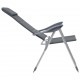 Sonata Къмпинг столове, 2 бр, сиви, 58x69x111 см, алуминий -