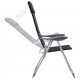 Sonata Къмпинг столове, 2 бр, черни, 58x69x111 см, алуминий -