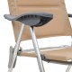 Sonata Къмпинг столове, 2 бр, кремави, 58x69x111 см, алуминий -