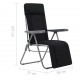 Sonata Сгъваеми градински столове с възглавници, 2 бр, черни -