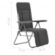 Sonata Сгъваеми градински столове с възглавници, 2 бр, сиви -