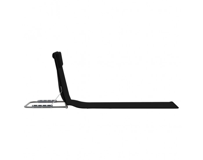 Sonata Сгъваеми плажни постелки, 2 бр, стомана и плат, черни -