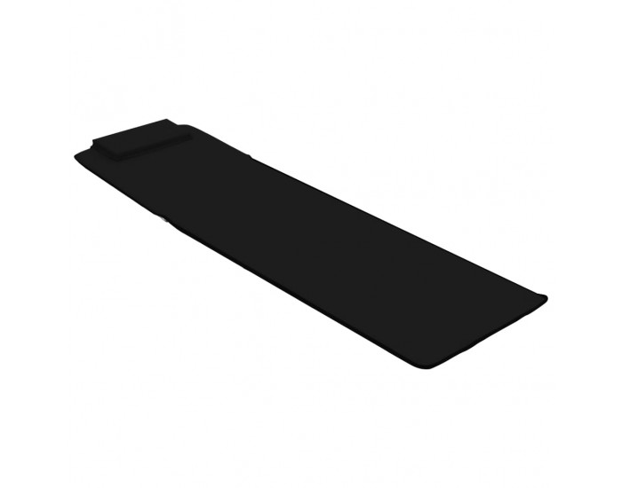 Sonata Сгъваеми плажни постелки, 2 бр, стомана и плат, черни -