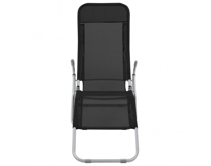 Sonata Сгъваеми шезлонги, 2 бр, Textilene, черни -