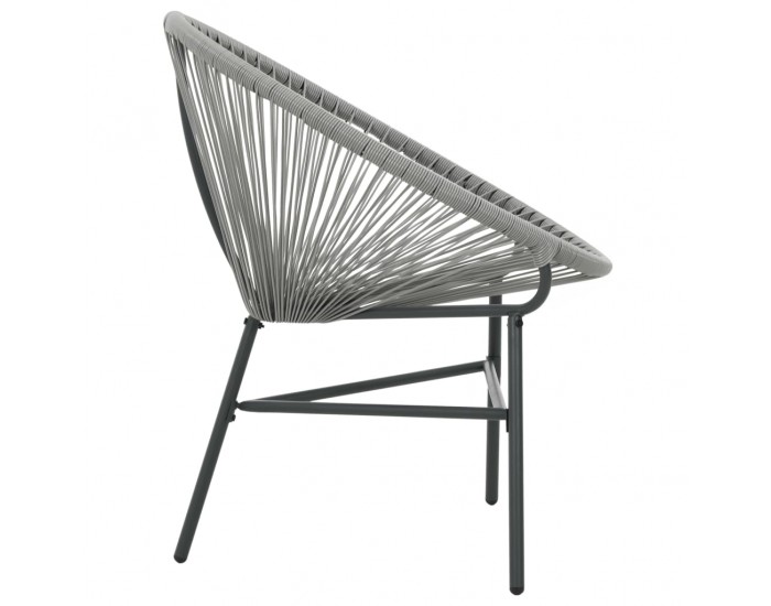 Sonata Градински стол Луна, полиратан, сив -