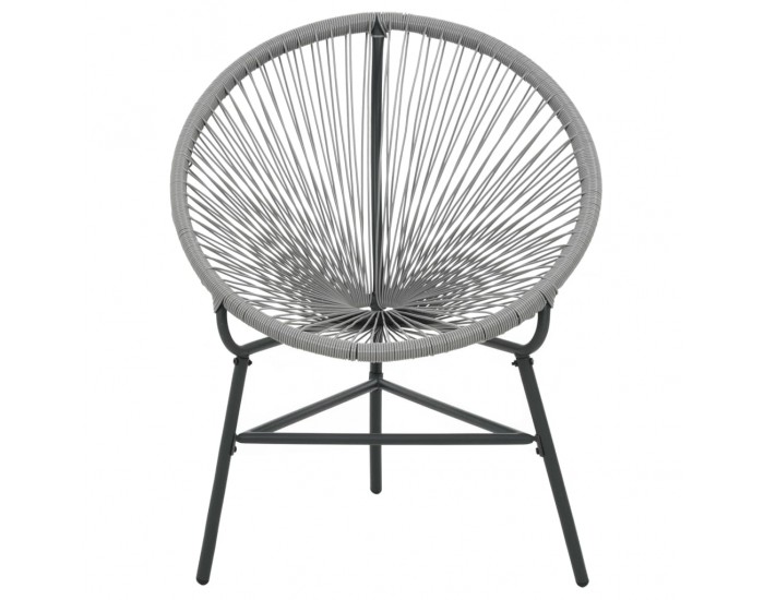 Sonata Градински стол Луна, полиратан, сив -