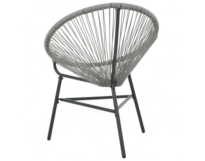 Sonata Градински стол Луна, полиратан, сив -