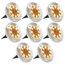 Sonata Соларни градински лампи, 8 бр, LED топла бяла светлина - Осветителни тела