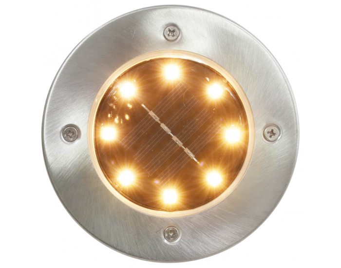 Sonata Соларни градински лампи, 8 бр, LED топла бяла светлина -