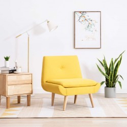 Sonata Тапициран стол, текстил, 73x66x77 см, жълт - Фотьойли