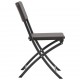 Sonata Сгъваеми градински столове, 4 бр, HDPE и стомана, кафяви -