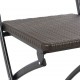 Sonata Сгъваеми бар столове, 2 бр, HDPE и стомана, кафяви, ратанов вид -