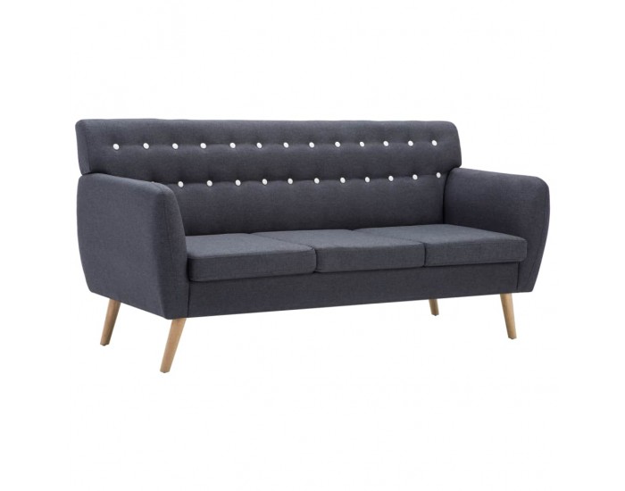 Sonata 3-местен диван, тапицерия от плат, 172x70x82 см, тъмносив -