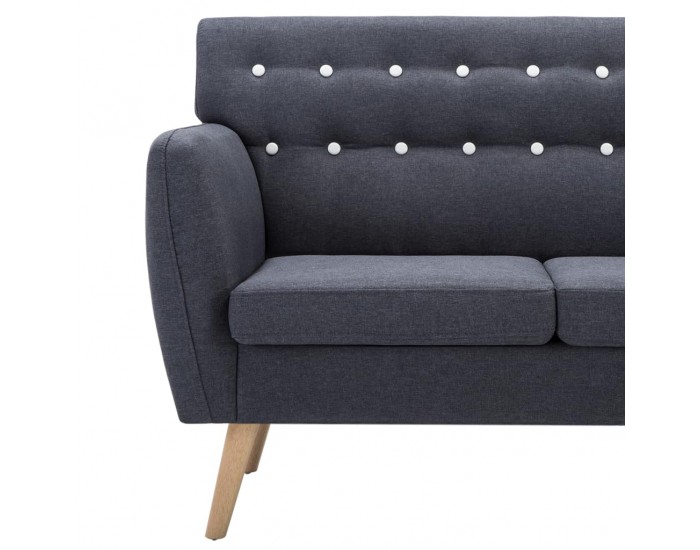 Sonata 3-местен диван, тапицерия от плат, 172x70x82 см, тъмносив -