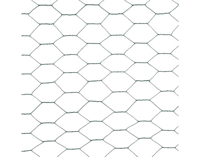 Sonata Хексагонална стоманена мрежа с PVC покритие, 25x1,2 м, зелена - Sonata Хексагонална стоманена мрежа с PVC покритие, 25x1,2 м, зелена -