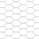Sonata Хексагонална стоманена мрежа с PVC покритие, 25x0,5 м, сива -