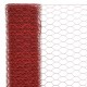 Sonata Хексагонална стоманена мрежа с PVC покритие, 25x0,5 м, червена -