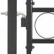 Sonata Оградна врата с арковидна горна част стомана 100x125 см черна -