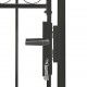 Sonata Оградна врата с арковидна горна част стомана 100x125 см черна -