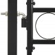 Sonata Оградна порта с две врати арковидна стомана 300x125 см черна -