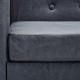 Sonata 2-местен Честърфийлд диван, изкуствен велур, сив -