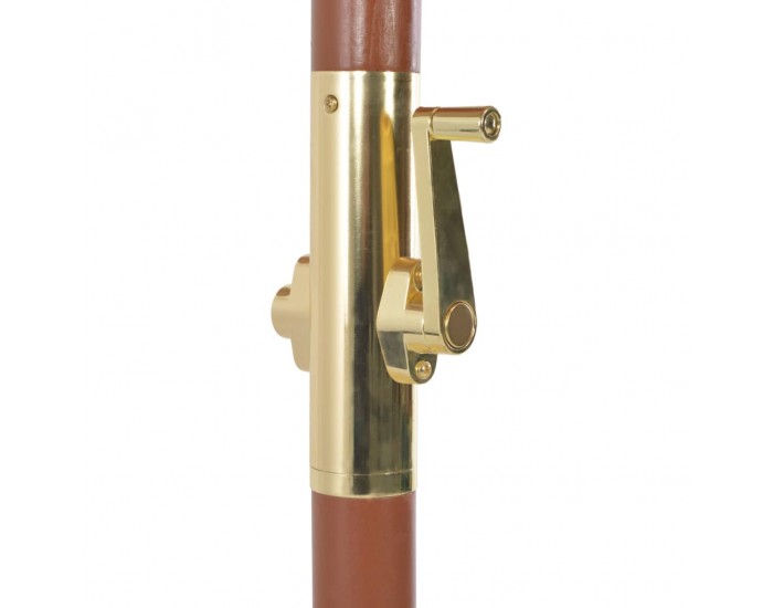 Sonata Градински чадър с дървен прът, 300 см, антрацит -