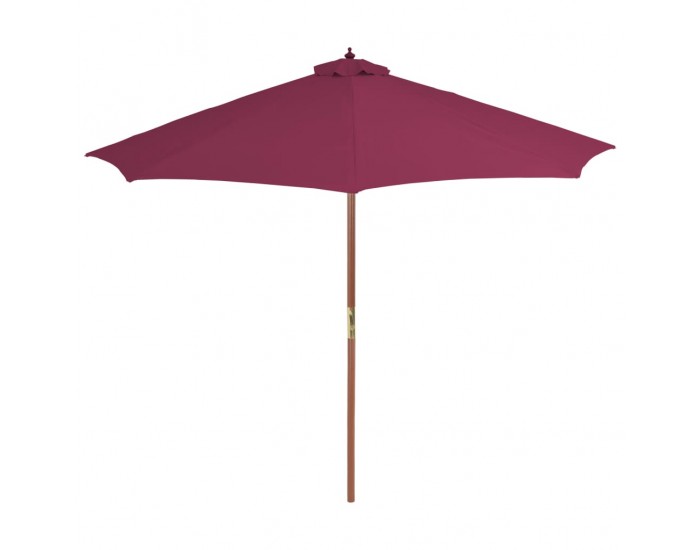Sonata Градински чадър с дървен прът, 300 см, бордо -