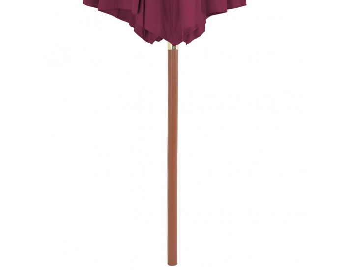 Sonata Градински чадър с дървен прът, 300 см, бордо -