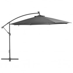 Sonata Градински чадър, чупещо рамо и алуминиев прът, 350 см, антрацит - Сенници и Чадъри