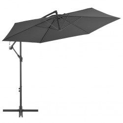 Sonata Градински чадър, чупещо рамо и алуминиев прът, 300 см, антрацит - Сенници и Чадъри