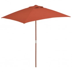 Sonata Градински чадър с дървен прът, 150x200 см, керемиден - Градина