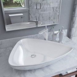Sonata Керамична мивка, бяла, триъгълна, 645x455x115 мм - Баня